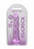 Dildo analne z wypustkami na przyssawce fioletowe 17,8 cm